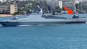 FOTO // E deja jenant: Ce au montat rușii în spatele unei corvete „de ultimă generație”